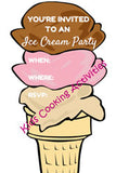 The Ultimate Ice Cream Sundae Party Kit-Printable Kids Cooking Party Invitation and Ice Cream Party Kit-Digital Download