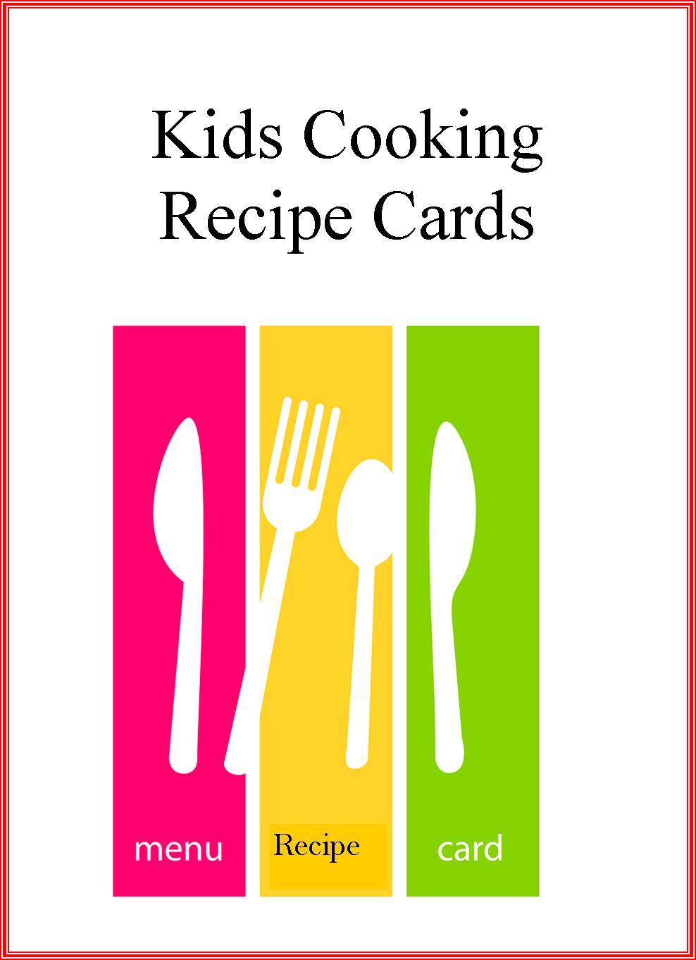 20 FREE Kids Cooking Recipe Cards--Digital Download